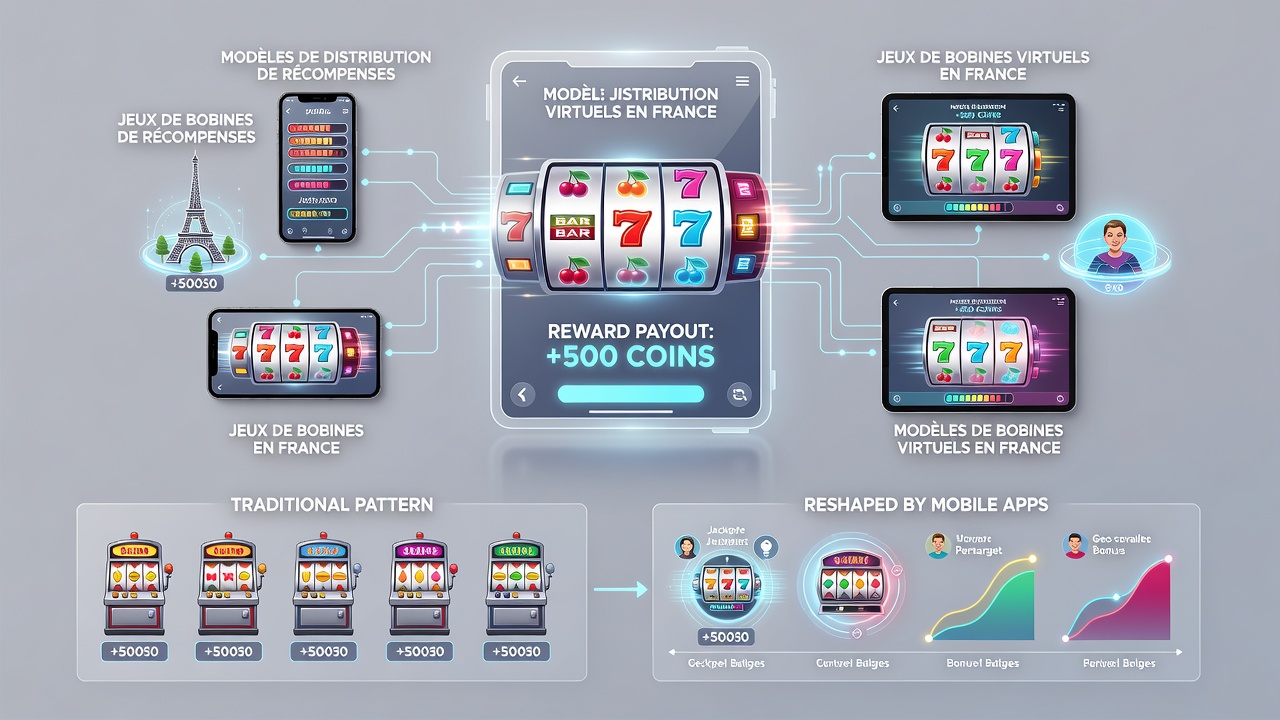 Data visualization of reward distribution patterns in virtual reel games on mobile apps