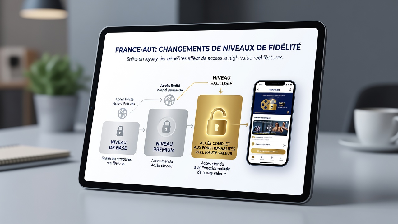 Mobile app interface displaying tier-restricted reel features on a France-licensed gambling platform